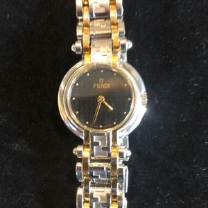 FENDI: Vintage 2-tone watch One owner jeweler recently serviced & replaced batt